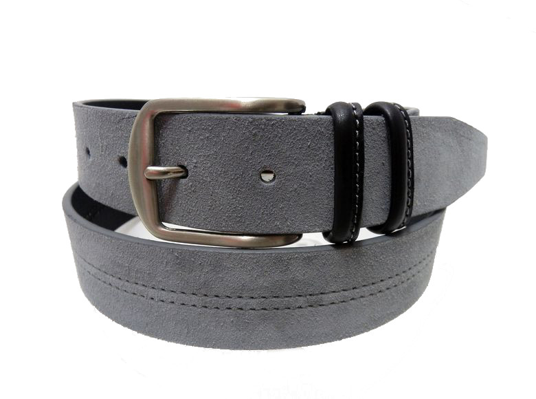 Cintura uomo in camoscio - grigio- mm35